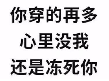 抖音你穿的再多心里没我还是冻死你图片 最火伤